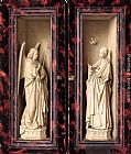 St. Augustine Freeing a Prisoner (outer Panel of The Altar of The Four Latin Fathers) Paintings - Small Triptych [detail outer panels] by Jan van Eyck
